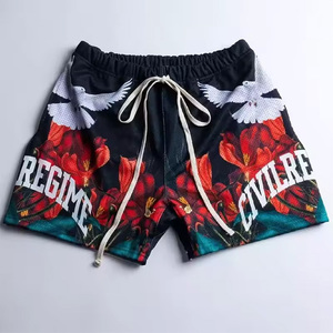 Shorts personnalisés OEM pour hommes, double couche en mesh, avec logo, shorts de sport graphiques, shorts de musculation en mesh sublimé pour hommes - Product Image 3