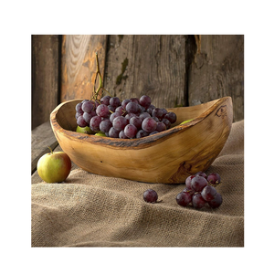 ชามผลไม้ไม้ทรงกลมลายไม้ธรรมชาติ ชามตกแต่งบ้าน ของตกแต่งโต๊ะ ชามใส่ผลไม้สำหรับครัว - Product Image 2