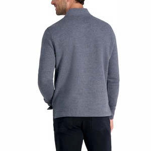 Sudadera de Golf Casual Deportiva para Hombre, Transpirable, 100% Algodón, Forro Polar, Invierno, Tejido de Punto, Cuello Alto con Media/Cuarta Cremallera, Manga Larga - Product Image 4