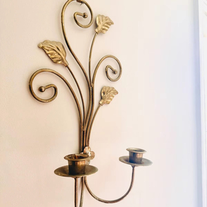 Handcrafted Iron Metal Candle <b>Wall</b> <b>Sconce</b> Decorative Home Accent Holder For Indoor <b>Wall</b> Decoration And Gifting - Product Image 1