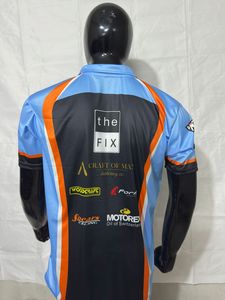 เสื้อโปโลผู้ชาย Formula-E ระบายอากาศได้ดี แห้งเร็ว แขนสั้น สำหรับปั่นจักรยาน ขับรถ F1 ขี่มอเตอร์ไซค์ แข่งรถ - Product Image 3