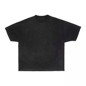 100% Cotton Shirt Women Oversize T Shirt GSM Premium Cotton <b>Blend</b> Black Relaxed Fit Soft Fabric Custom Screen Print embroidery - Product Image 1