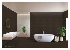กระเบื้องปูพื้นและผนังเคลือบเงาแบบวิทริฟายด์ ขนาด 600x1200 มม. สีมิ้นท์และเลมอน สำหรับตกแต่งภายในสไตล์โมเดิร์น ผิวด้าน ป้องกันรอยขีดข่วน ขนาดใหญ่ - Product Image 5