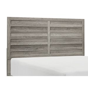 Lit Queen en bois de style rustique, finition gris patiné, meuble de chambre à coucher, 1 pièce - Product Image 3