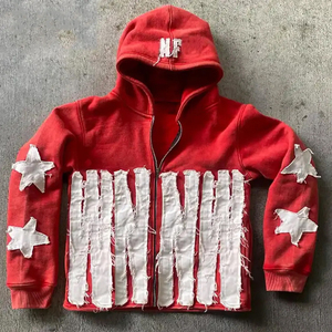 Sudadera Ligera para Hombre con Bordado Desgastado, Cierre de Cremallera, Forro Polar Transpirable, de Alta Calidad, Superventas de Invierno - Product Image 1