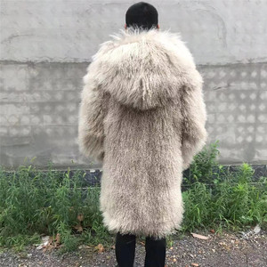 Veste d'hiver pour homme, manteau pour homme avec capuche, manteau long en fourrure épais et chaud pour homme - Product Image 2