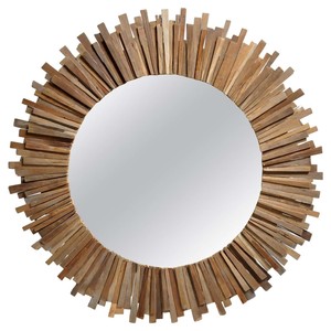 กระจกติดผนังลายไม้สัก 40 ซม. ดีไซน์ชายฝั่ง ขายส่ง - Product Image 5