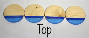 Dessous de verre en résine et bois de noyer personnalisables de la meilleure qualité, carrés et ronds, tapis en résine époxy, napperons de table pour les fêtes - Product Image 4