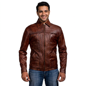 Wholesale High Quality Custom Black Biker <b>Leather</b> <b>Jacket</b> <b>Men</b> Winter Bomber Button Decoration Faux PU Plus <b>jacket</b> for <b>men</b> - Product Image 1