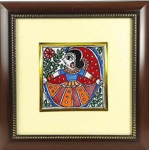 Pintura Tradicional Jharkandí de Metal Hecha a Mano, Arte Folclórico Mithila de Bihar, Decoración de Pared 3D Completa, Ojistha Industries - Product Image 3