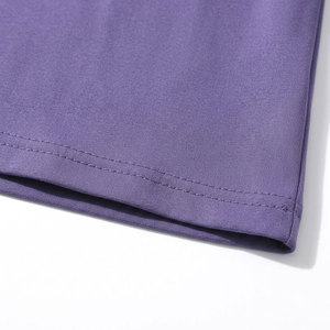 High Quality Women's Purple Quick Dry T-Shirt Short Sleeve Crew Neck Solid Color Casual Tee - Product Image 6