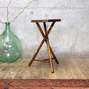 Handcrafted Bamboo Tripod Side <b>Table</b> | Natural Wood Accent <b>Table</b> Wholesale - Product Image 1