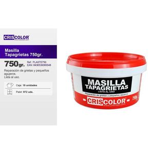 Criscolor Masilla Tapagrietas 750gr Pronta all'Uso per Riparazione di Crepe e Fori - Product Image 1