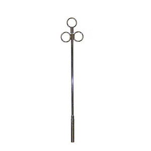Pistola Dosificadora de Medicamentos Orales SIGAL, de Acero Inoxidable Cromado, Instrumento Veterinario para Caballos, Duradera y Reutilizable - Product Image 1