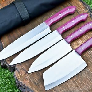 Ensemble complet de couteaux de chef pour les cuisiniers amateurs et les professionnels de la cuisine, avec des outils de découpe polyvalents et des poignées ergonomiques - Product Image 6