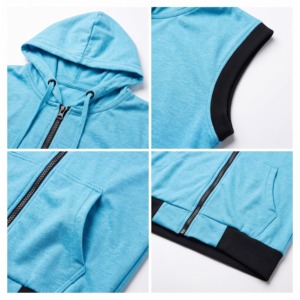 Chaleco Personalizado para Hombre, Sin Mangas, con Capucha y Cierre, Color Sólido, Tejido, Informal, Ligero, Deportivo, Transpirable, Corte Regular - Product Image 5