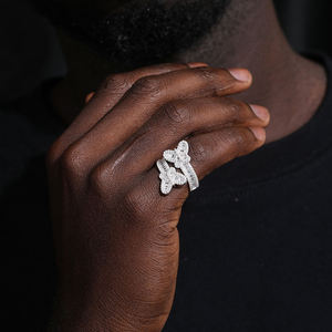 Anillo de Mariposa en Oro Blanco, Anillo de Compromiso - Product Image 1