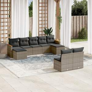 Conjunto de Sofás de Jardín en Gris Oscuro - Product Image 1