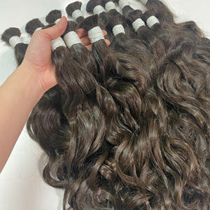 Precio de fábrica cabello a granel cabello crudo vietnamita cabello humano dibujado doble calidad superior estilo recto ondulado Natural - Product Image 1