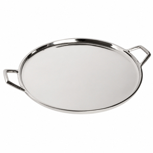 Bandeja de Servir de Acero Inoxidable con Asas de Concha de Abanico, Bandeja Decorativa de Metal Espejado para Cócteles, Venta al por Mayor, Rectangular, para Café - Product Image 4
