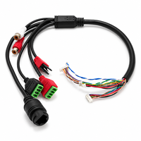 Harnais de câbles multifonction pour caméra IP CCTV avec connecteurs RJ45, entrée/sortie audio, alimentation, alarme et RS485