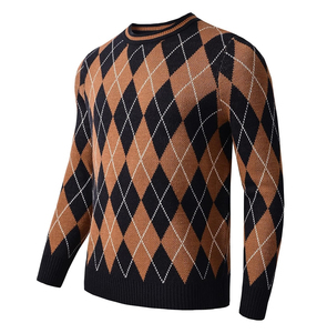 Suéter de Punto para Hombre AL SWANS INTERNATIONAL, Color Marrón, con Cierre, Manga Larga, Diseño Sólido, para Invierno, Corte Regular, Nailon/Cachemira - Product Image 4