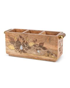 Nuevo Cesto Cuadrado de Madera Ecológico y Duradero para Cubiertos y Vajilla, Ideal para Restaurantes y Hoteles - Caddy Craftera Exporta - Product Image 2