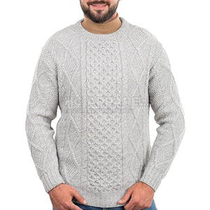 Pull en tricot d'hiver confortable, respirant, léger, chaud et doux, finition soignée avec logo tricoté sur le devant, facile à porter - Product Image 2