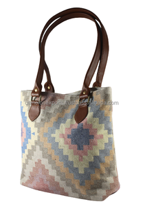 Bolso de Hombro de Algodón Tejido a Mano para Mujer, con Estampado Kelim, Bellamente Cosido, para Compras y Viajes - Product Image 4