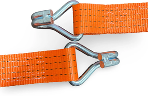 Sangle d'arrimage à cliquet de 25 mm, 1 tonne, 8 mètres, en polyester, avec crochets métalliques pour la fixation de la cargaison sur remorque ou camion - Product Image 6