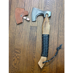 Light <b>Weight</b> Hunting & Camping Bearded Axe with Wood Handle Carbon Steel Blade-Durable Material for Wood Cutting & <b>Tree</b> Felling - Product Image 1