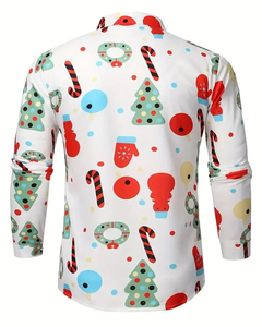 Unisex Merry Christmas <b>Raglan</b> <b>Sleeve</b> <b>Long</b> <b>Sleeve</b> Color Block Front Logo Eco-Friendly Breathable <b>T</b>-<b>Shirt</b> - Product Image 2