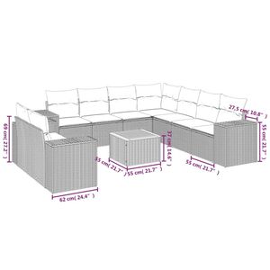 Conjunto de Sofás Grises para Jardín - Product Image 3
