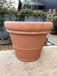 Pot de fleurs vintage en terre cuite rouge, pots à plantes en terre cuite, plantes vertes pour balcon - Product Image 4