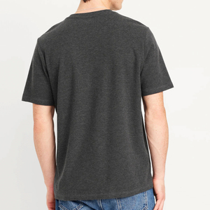 Camiseta con Cuello en V 100% Algodón con Logotipo Personalizado, Transpirable, Tallas Grandes, Jersey Estampado al por Mayor, Camisetas Lisas con Cuello en V para Hombre, Ropa Urbana - Product Image 4