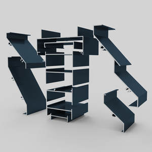 Système de persiennes de façade extérieures en aluminium Série 6000 avec profilé pare-soleil thermolaqué - Product Image 1