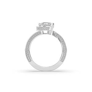 Bague de fiançailles solitaire légère en or massif 14 carats avec diamant ovale brillant de 2,56 carats créé en laboratoire, idéale pour les occasions festives - Product Image 2