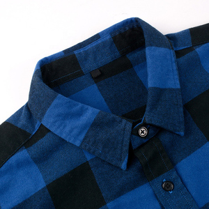 Chemise à carreaux grande taille pour homme, style vintage, manches longues, en flanelle de coton, vente en gros - Product Image 2