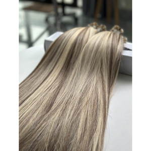ผมต่อแบบตรงปลายแบนสีน้ำตาลขี้เถ้าผมคนบริสุทธิ์จากเวียดนาม - Product Image 1