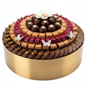 Cuencos de servir decorativos de aluminio chapado en oro de alta calidad al por mayor para bodas, cuenco para servir chocolate con diseño de hojas - Product Image 3