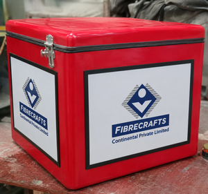 Boîte de rangement en PRV FIBRERAFTS Continental Private Limited 2026, rayures rouges et grises, capacité 80L, pour la fabrication - Product Image 4