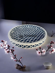 Bandeja Decorativa Moderna con Incrustaciones de Hueso, Hecha a Mano, de Primera Calidad, para Decoración de Comedor, Tradebyd - Product Image 2