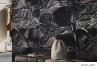 Carrelage en céramique de porcelaine noire moderne, poli, brillant, 600x600mm, 10mm d'épaisseur, résistant aux acides, pour la décoration des sols et des murs (S)