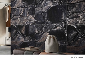 Modern Black Porcelain Ceramic Polished Slab Glossy <b>Tile</b> 600x600mm 10mm Thick Acid-Resistant Floor & Wall <b>Decoration</b> (S) - Product Image 5