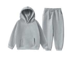 Kids Winter Casual Football Sports Tracksuit with Fitted Jogging <b>Pants</b> Hoodie Comfortable Solid Pattern for Boys Girls - Product Image 4