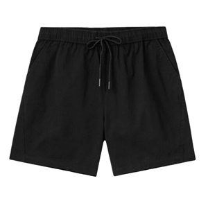 Venta al por mayor de pantalones cortos deportivos de cintura alta para mujer con logotipo personalizado negro 100% algodón con bolsillos estilo de pantalones cortos calientes ligeros - Product Image 1