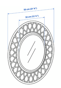 Vietnam Modern Rattan Floral Round <b>Mirror</b> Handmade <b>Wall</b> Decor - Product Image 5