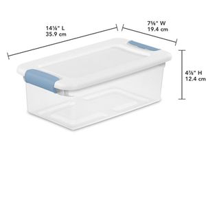 Set di 12 Contenitori in Plastica Trasparente con Chiusura Ermetica, Resistenti, da 6 Quarti, per Organizzazione Sotto il Letto e nell'Armadio, con Coperchi in Plastica Trasparente - Product Image 3