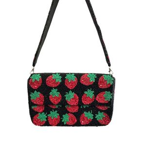 Bolso de Mano de Lujo con Bordado de Cuentas y Diseño Floral, Elegante Bolso de Mano Bordado a Mano con Cuentas para Novia - Product Image 4