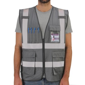 Wholesale Supply Heavy Duty Safety Vest Multi Pocket Reflective Gear <b>Construction</b> Professionals High Visibility Safety Apparel - Product Image 1
